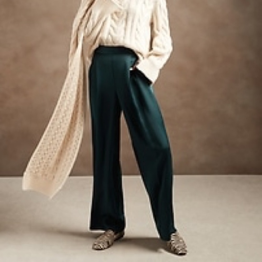 Banana Republic wide leg satin pant